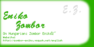 eniko zombor business card